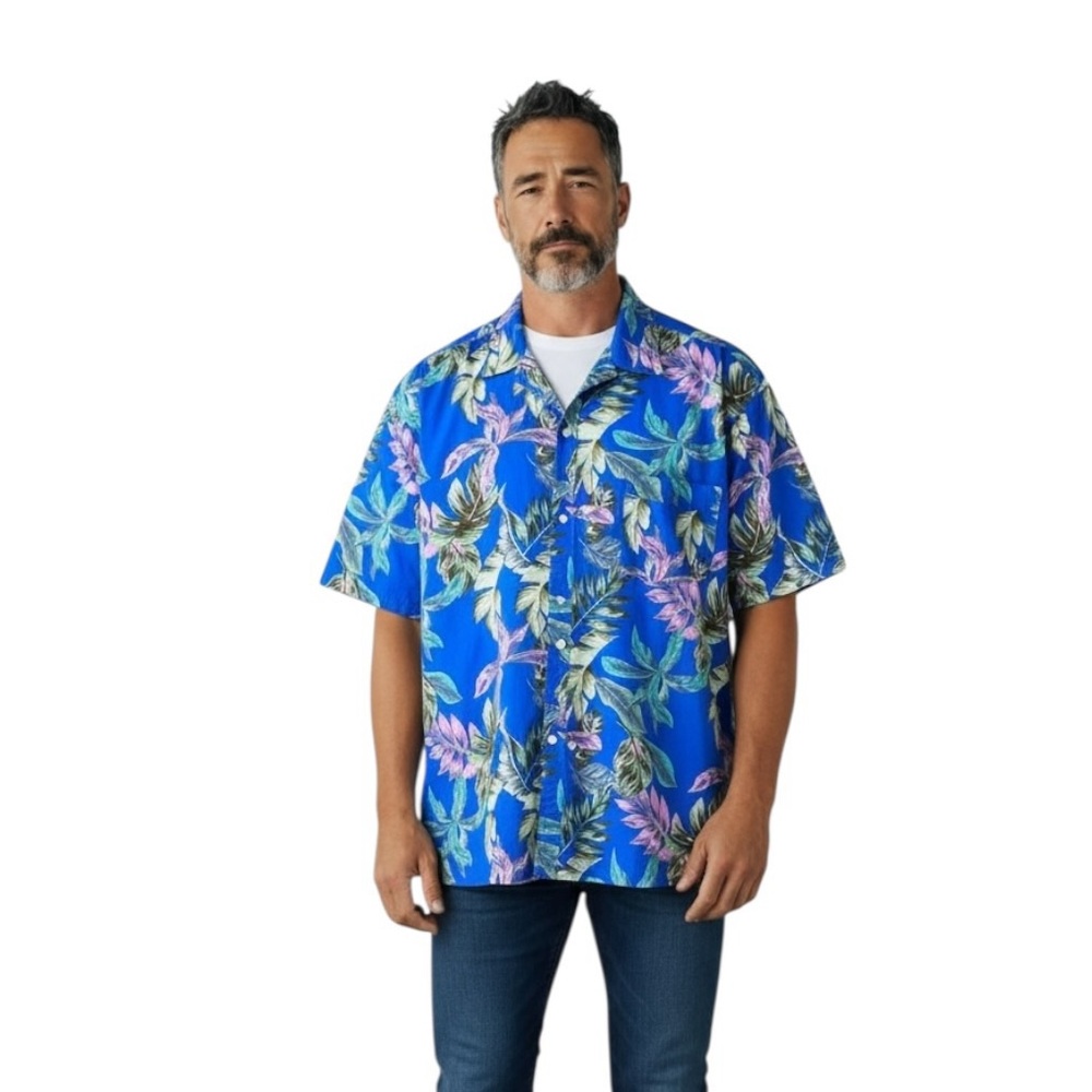 Men’s Hawaiian Button Front Shirt By The Foundry Vacation Resortwear